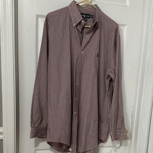 Ralph Lauren Men's Maroon Button Down Shirt Neck Size 16 1/2- 34/35